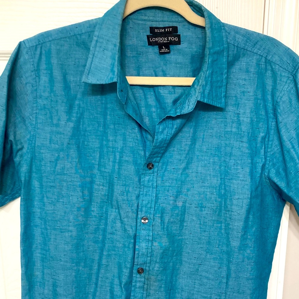 Teal London Fog button Down.